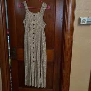 Leopard button down maxi dress